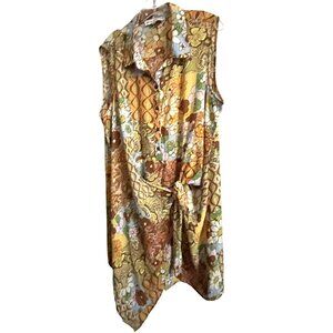 1960s Boho Retro Styled Sleeveless Dress FLOWER CHILD Women’s 2XL